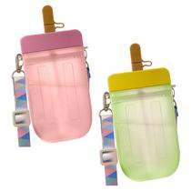 Copo de picolé criativo Copo plástico de sorvete de moda Copo de água portátil