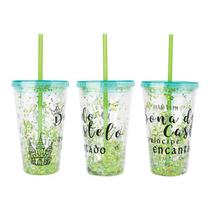 Copo de Plástico 450ml Shine Teen com Canudo - Art Brink