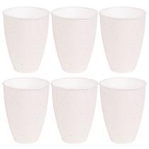 Copo de plástico 520ml Gourmet marmorizado com 6 unidades Plasutil ref.338