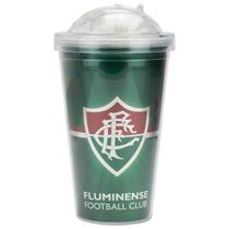 Copo de plástico com canudo 450ml - fluminense Copo de plástico com canudo 450ml - fluminense