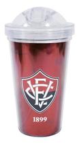 Copo De Plástico Com Canudo 450ml - Vitória Copo De Plástico Com Canudo 450ml - Vitória