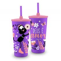 Copo de Plástico com Canudo Copo de Plástico com Canudo