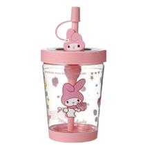 Copo de Plástico com Canudo Sanrio My Melody Miniso BPA FREE