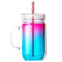 Copo de Plástico com Canudo Tutti Frutti 600ml - BRW Copo de Plástico com Canudo Tutti Frutti 600ml - BRW