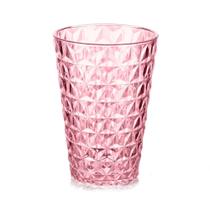Copo de Plástico Plasvale Cristal Rosa 350ml