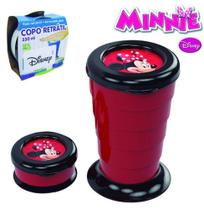 Copo De Plastico Retratil Com Tampa Minnie 330Ml - Plasutil