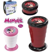 Copo De Plastico Retratil Com Tampa Minnie 330Ml Copo De Plastico Retratil Com Tampa Minnie 330Ml