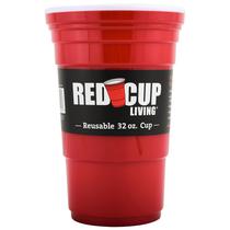 Copo de plástico reutilizável Red Cup Living 946 ml sem BPA