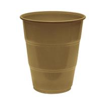 Copo De Plástico Silver Dourado 210ml 10 Un