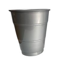 Copo De Plástico Silver Prata 210ml 10 Un