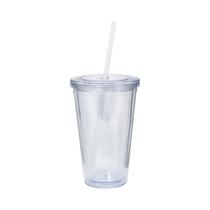 Copo De Plástico Transparente 350/450/650ml Com Tampa E Canudo Para Café Gelado E Smoothie, Garrafa