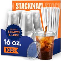 Copo de Plástico Transparente Stack Man 473 ml 100 Unidades Copo de Plástico Transparente Stack Man 473 ml 100 Unidades