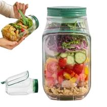 Copo de Salada PortátilCompartimento para MolhoMarmita Saudável