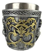 Copo De Shot 30ml Em Inox Cavaleiros Templários Medieval 3d