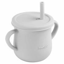 Copo De Silicone Com Canudo Soft 150ml Infantil Pimpolho - Cinza Copo De Silicone Com Canudo Soft 150ml Infantil Pimpolho - Cinza