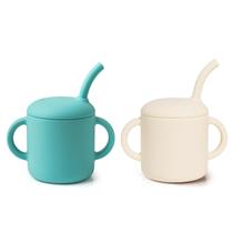 Copo de silicone para bebês Catii 180 ml, canudo à prova de vazamentos, 6 meses ou mais Copo de silicone para bebês Catii 180 ml, canudo à prova de vazamentos, 6 meses ou mais