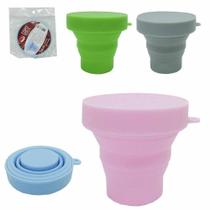 Copo de silicone retratil colors com tampa 140ml - TOP RIO