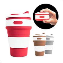 Copo De Silicone Retrátil Dobrável - Ecológico Reutilizável - Vermelho Copo De Silicone Retrátil Dobrável - Ecológico Reutilizável - Vermelho