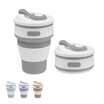 Copo de Silicone Retrátil Dobrável Tampa 350ml Copo de Silicone Retrátil Dobrável Tampa 350ml