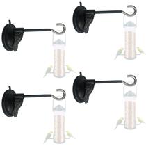 Copo de sucção para janelas Bird Feeder Hanger, pacote com 4 unidades PeakBlen Copo de sucção para janelas Bird Feeder Hanger, pacote com 4 unidades PeakBlen