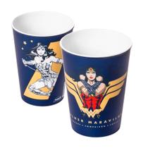 Copo de Suco Mulher Maravilha Acabamento Premium 320ML Plasútil
