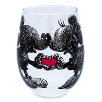 Copo de taça de vinho Disney Mickey and Minnie Mouse Heart