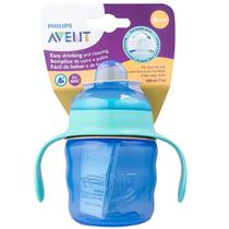 Copo de Transiçao 200ML EASY SIP com ALÇAS Bico de Silicone AZUL Philips AVENT SCF551/05