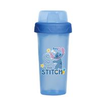 Copo De Transição Infantil Azul Com Tampa Stitch Premium 340ml