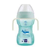 Copo de transição mam fun to drink night 8+ 270ml azul brilha no escuro bpa free