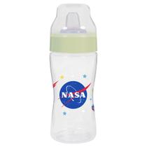 Copo De Transição Que Brilha No Escuro Infantil C/ Bico flexivel e Tampa 330ml Nasa BabyGo