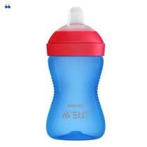 Copo de Transição Treini AVENT Philips c/ Bico de Silicone Macio 300ml Bebê Menino Azul 9m+