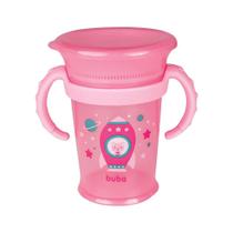 Copo de Treinamento 360 Alça Removível - Rosa - 210ml - Buba