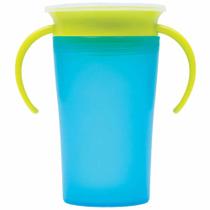 Copo de Treinamento 360 Bebê - Alça Removível - 260ml - Azul - Buba