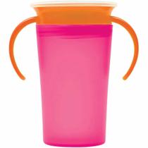 Copo de Treinamento 360 Bebê - Alça Removível - 260ml - Rosa - Buba