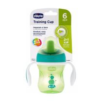 Copo de Treinamento Chicco 6M+ Verde Bico Rígido, Antivazamento, 200ml