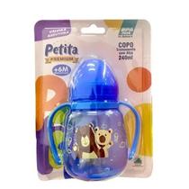 Copo de Treinamento com Alça Azul 6106 240ml - Petita Copo de Treinamento com Alça Azul 6106 240ml - Petita