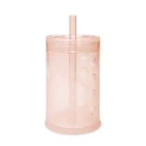 Copo de Treinamento de Silicone Olababy 270ml com Tampa e Canudo Coral Copo de Treinamento de Silicone Olababy 270ml com Tampa e Canudo Coral