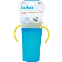 Copo de Treinamento Infantil 360 Com Alça e Válvula Antivazamento 260ml Liso Buba