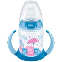 Copo De Treinamento Infantil Bebê Criança Com Alças Antiderrapantes 150ML +6 Meses Peppa Pig Azul Nuk