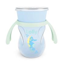 Copo de Treinamento Lolly Oceano 360ml com Alça Azul