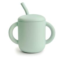 Copo de Treinamento mushie 100% Silicone com Canudo 175 mL 6 Meses+