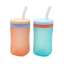 Copo de treinamento para bebês The First Years de silicone 207 ml, kit com 2 Copo de treinamento para bebês The First Years de silicone 207 ml, kit com 2