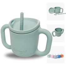 Copo de Treinamento TalkTools ITSY de Silicone com Canudo à Prova de Vazamentos