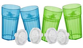 Copo de Treino Reflo Smart Cup Open 180ml - Pacote com 4 (Azul e Verde)