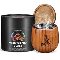 Copo de uísque de madeira carbonizada personalizado Argefkeen