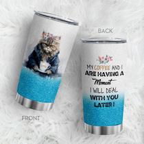 Copo de viagem Oasisdream Oasisdream Caneca de 600 ml com estampa de gato