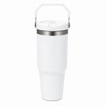 Copo de Viagem Portátil 900ml MS983 de Parede Dupla Isolado a Vácuo com Alça e Canudo