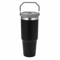 Copo de Viagem Portátil 900ml MS983 de Parede Dupla Isolado a Vácuo com Alça e Canudo
