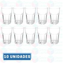 Copo de Vidro 350ml Vitamina Transparentes Drink 10 Unidades