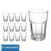 Copo de Vidro 350ml Vitamina Transparentes Drink 12 Unidades - PRATICASA